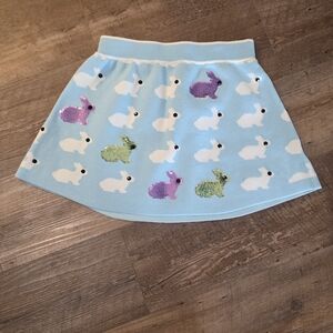 Cute Blue Skirt with Bunny Pattern